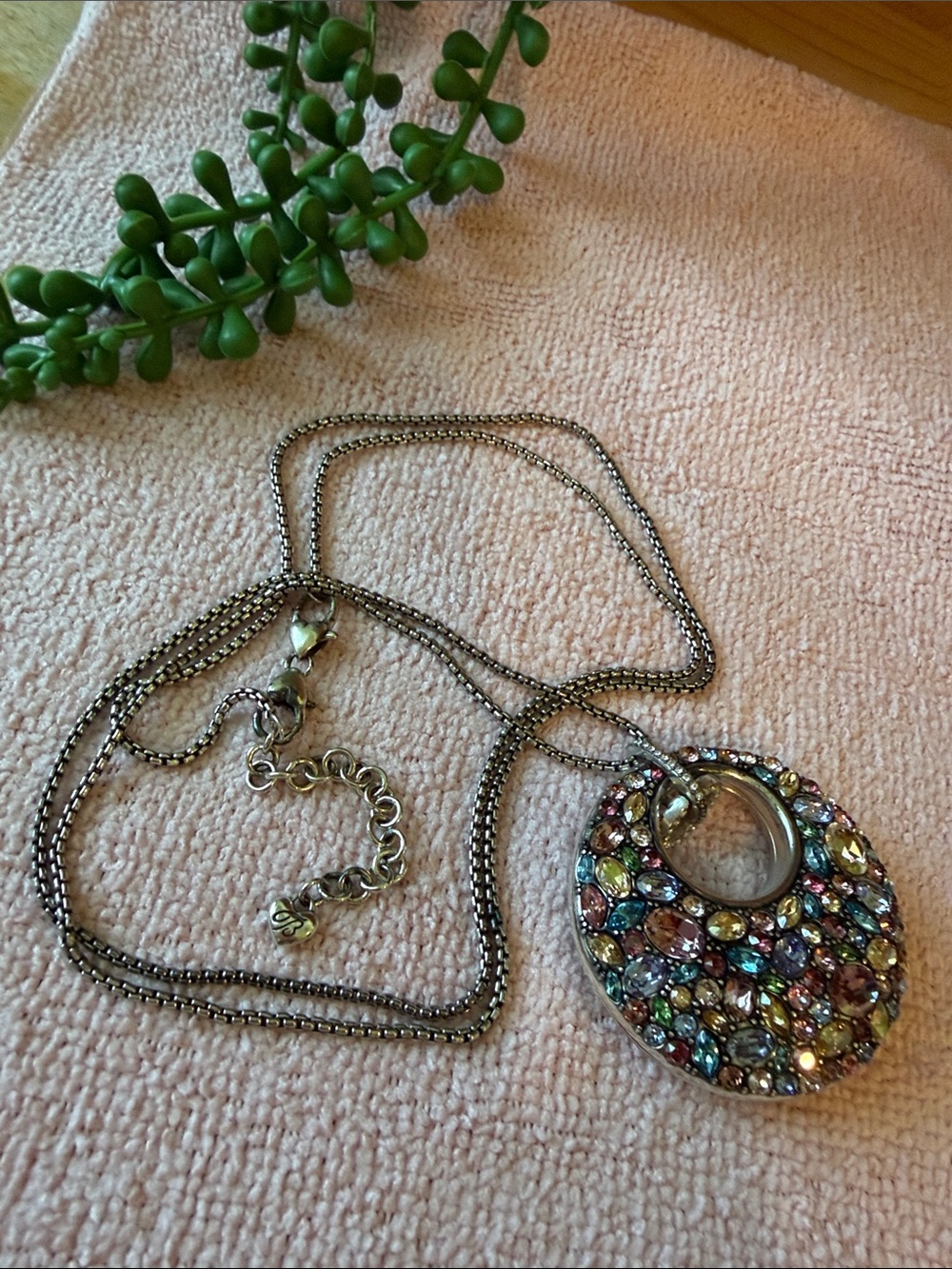 Brighton Trust Your Journey Swarovski Crystal Circle Necklace - reversible